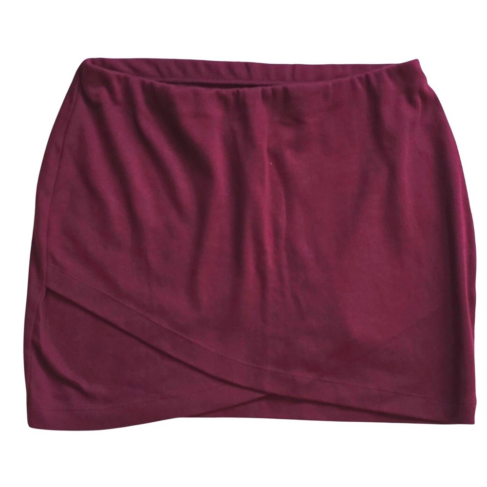 SO‎ Authentic American Heritage Womens Size XL Burgundy Wrap Tulip SKIRT